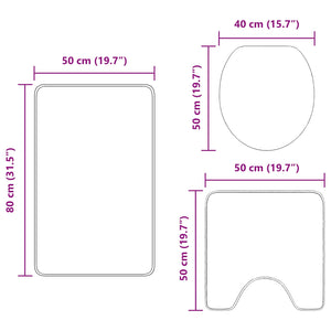Türkis Badematten Set, 3-teilig
