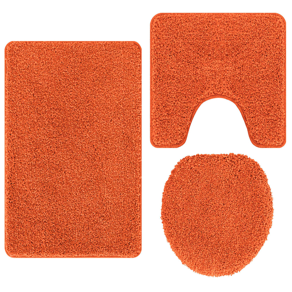 Anti-Rutsch Badematten Set Orange 3-teilig