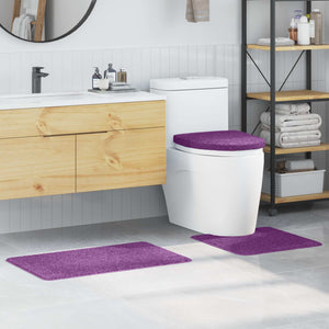 Anti-Rutsch Badematten Set Lila 3-teilig