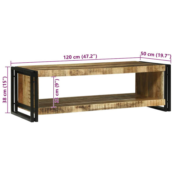 Couchtisch Braun Massivholz Mango 120 cm