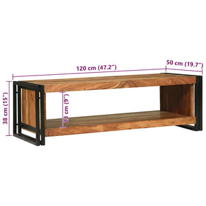 Couchtisch Akazie Massivholz Braun 120cm