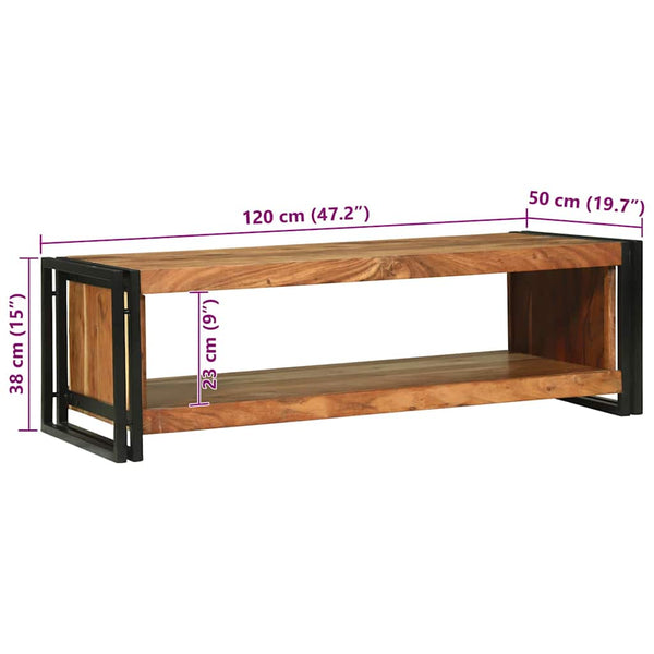 Couchtisch Akazie Massivholz Braun 120cm