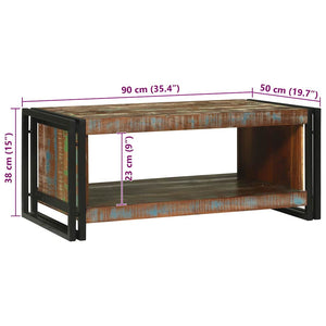Couchtisch aus Massivholz 90x50 cm