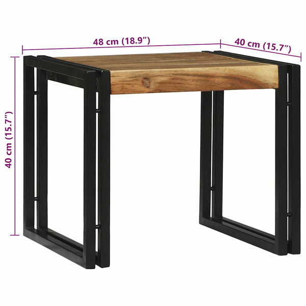Couchtisch 2er-Set Braun Akazie Massivholz