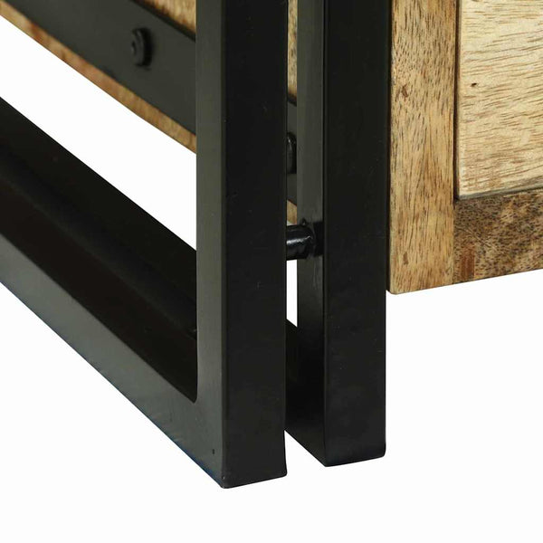 Couchtisch Braun Mango Massivholz 90x50 cm