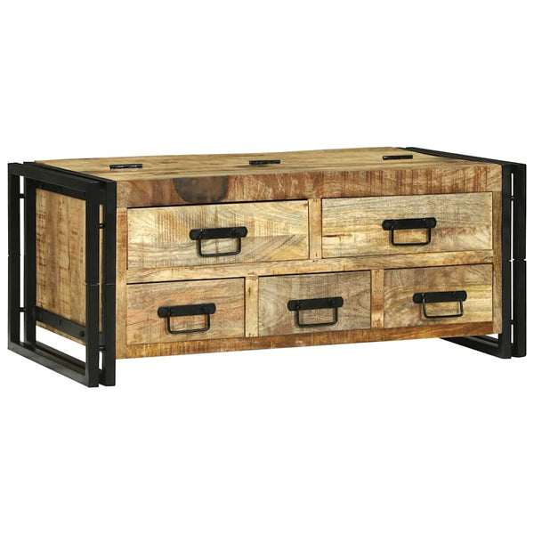 Couchtisch Braun Mango Massivholz 90x50 cm