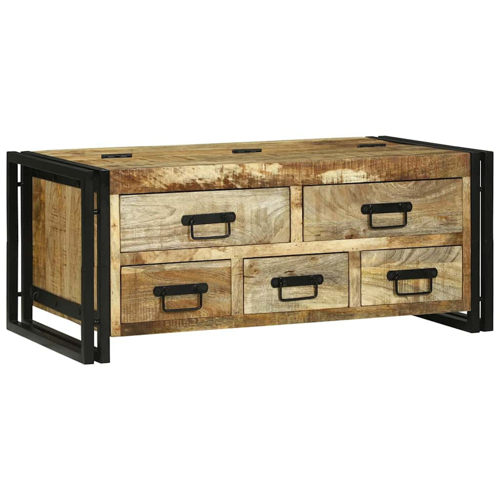 Couchtisch Braun Mango Massivholz 90x50 cm