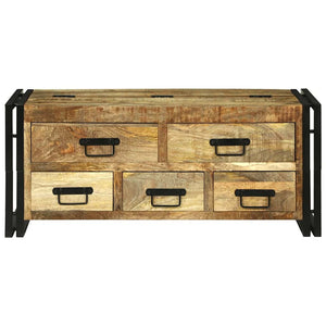 Couchtisch Braun Mango Massivholz 90x50 cm