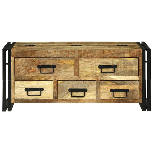 Couchtisch Braun Mango Massivholz 90x50 cm