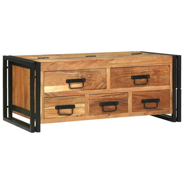Couchtisch Akazie Massivholz Braun 90x50 cm