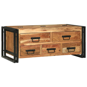 Couchtisch Akazie Massivholz Braun 90x50 cm