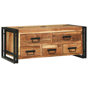 Couchtisch Akazie Massivholz Braun 90x50 cm