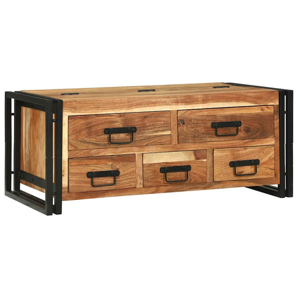 Couchtisch Akazie Massivholz Braun 90x50 cm