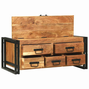 Couchtisch Akazie Massivholz Braun 90x50 cm