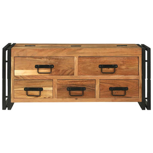 Couchtisch Akazie Massivholz Braun 90x50 cm