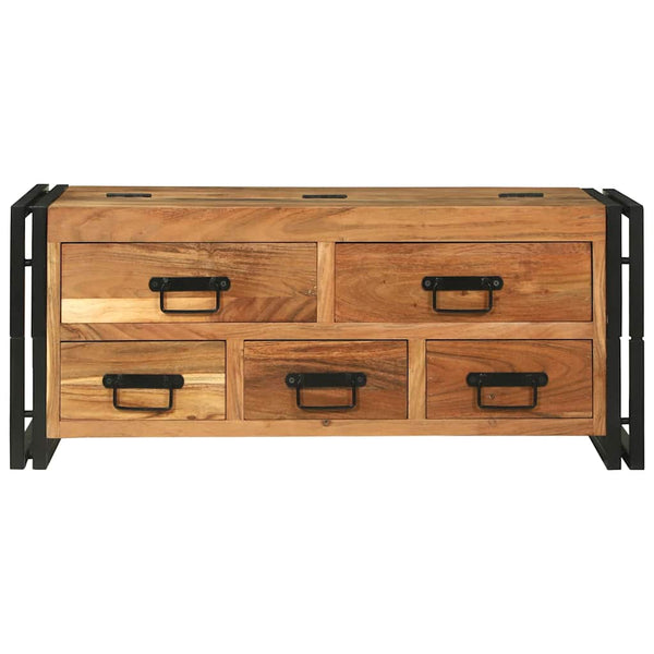 Couchtisch Akazie Massivholz Braun 90x50 cm
