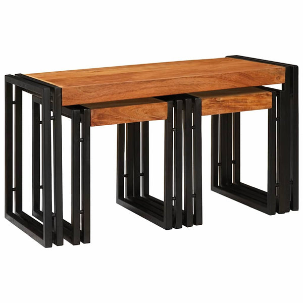 Nestingtisch 3er Set Akazie Massivholz