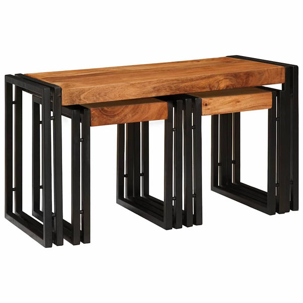Nestingtisch 3er Set Akazie Massivholz