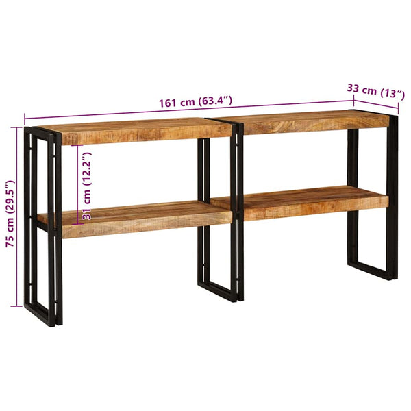 Konsolentisch Braun Mango Massivholz 160cm