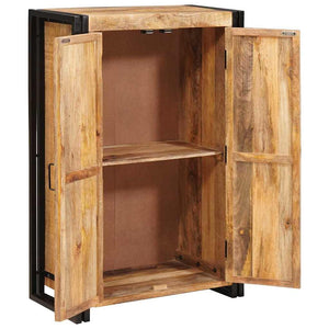 Highboard Braun Mangoholz Metall