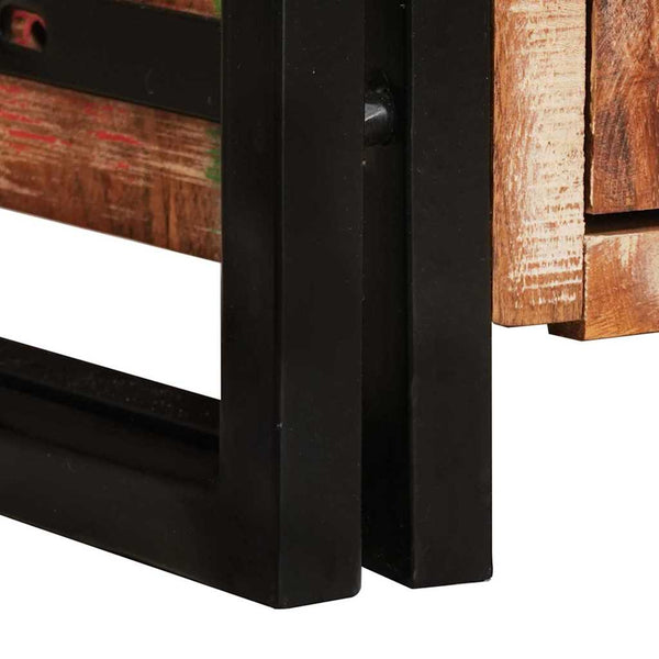 Highboard Braun Recyceltes Holz Metall