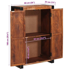 Highboard Braun Recyceltes Holz Metall