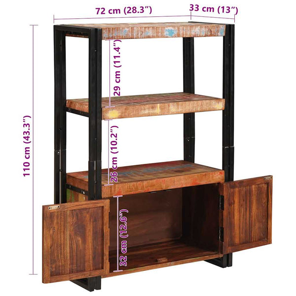 Bücherregal mit Türen, Braun