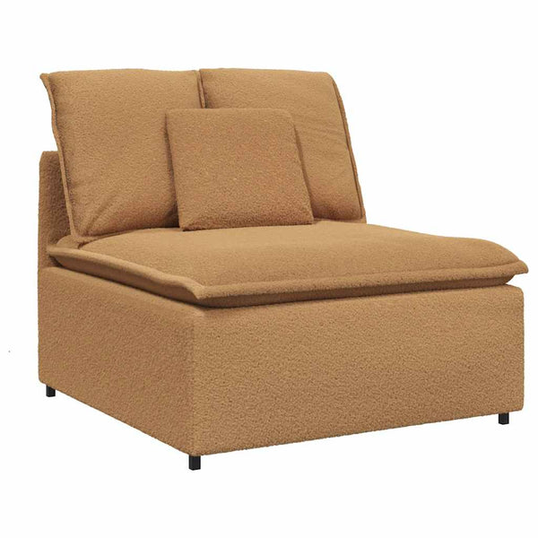 Modulares Sofa Beige mit Hocker