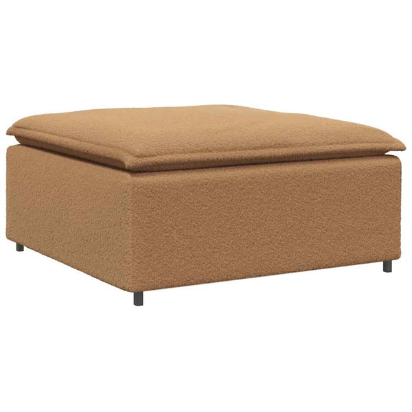 Modulares Sofa Beige mit Hocker