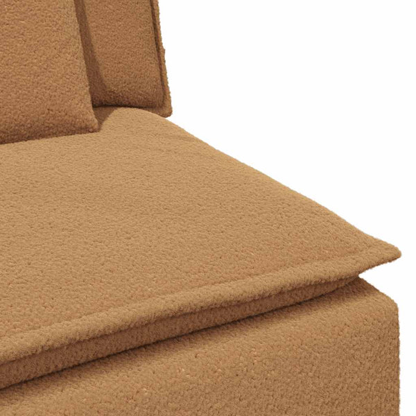 Modulares Sofa Beige mit Hocker