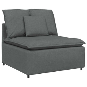 Modulares Sofa Dunkelgrau mit Kissen