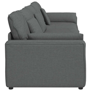 Modulares Sofa Dunkelgrau mit Kissen