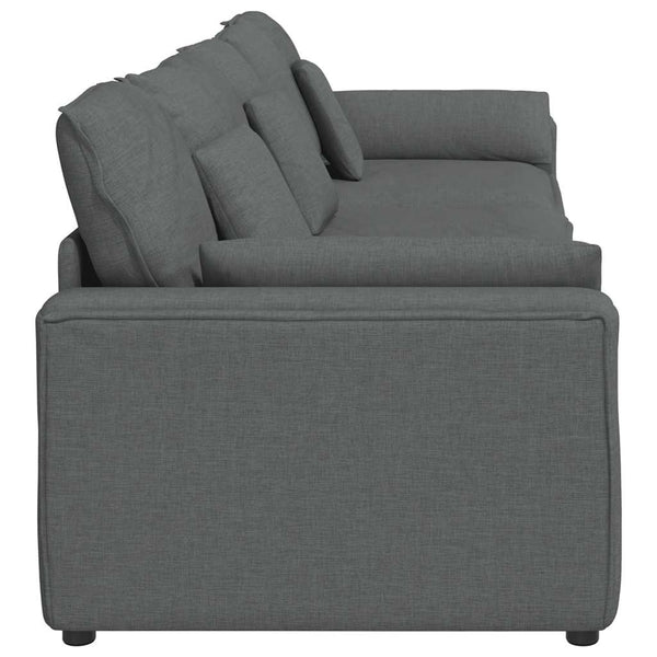 Modulares Sofa Dunkelgrau mit Kissen