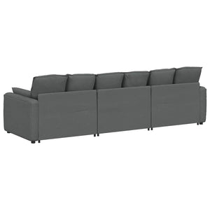 Modulares Sofa Dunkelgrau mit Kissen