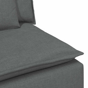 Modulares Sofa Dunkelgrau mit Kissen
