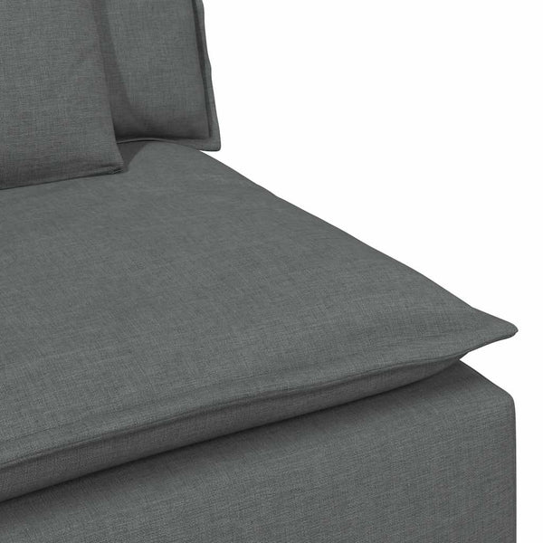 Modulares Sofa Dunkelgrau mit Kissen
