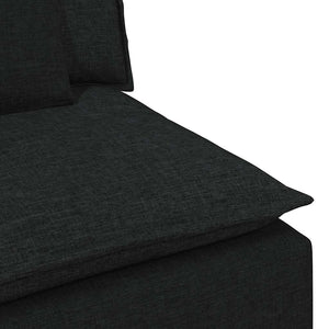 Modulares Sofa mit Kissen, Schwarz