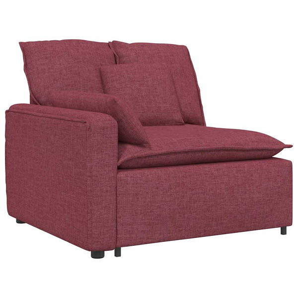 Modulares Sofa Weinrot mit Kissen