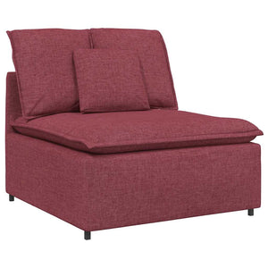 Modulares Sofa Weinrot mit Kissen