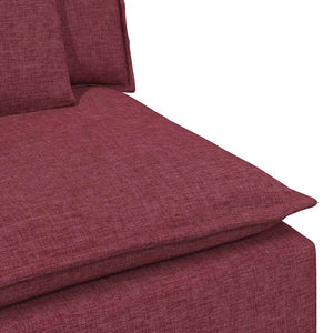 Modulares Sofa Weinrot mit Kissen