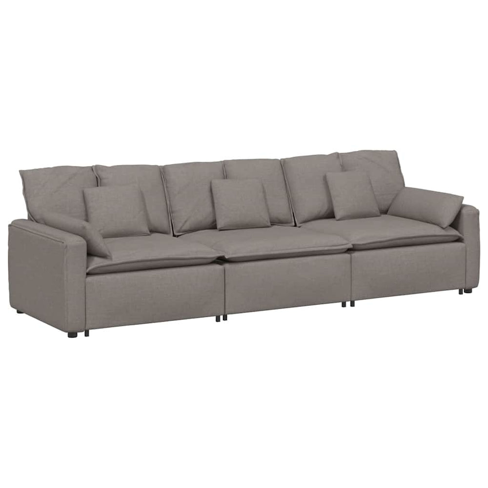 Modulares Sofa Taupe mit Kissen