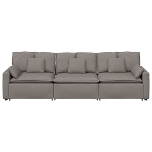 Modulares Sofa Taupe mit Kissen
