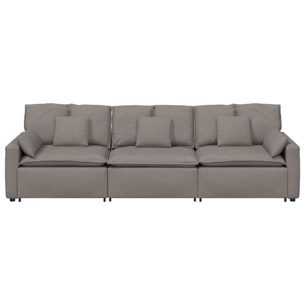 Modulares Sofa Taupe mit Kissen