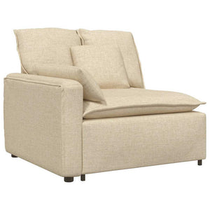 Modulares Sofa Creme mit Kissen