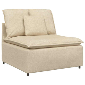 Modulares Sofa Creme mit Kissen