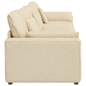 Modulares Sofa Creme mit Kissen