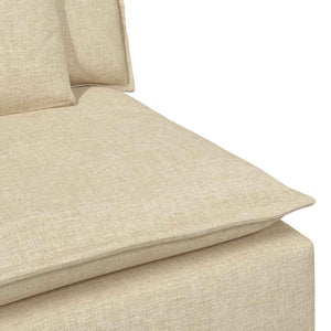 Modulares Sofa Creme mit Kissen