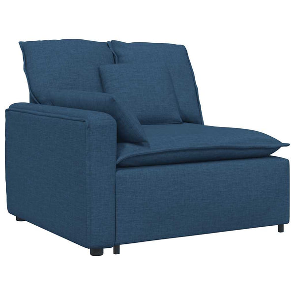 Modulares Sofa Blau mit Kissen