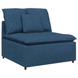 Modulares Sofa Blau mit Kissen