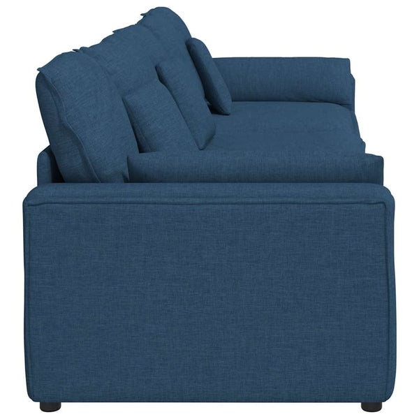 Modulares Sofa Blau mit Kissen